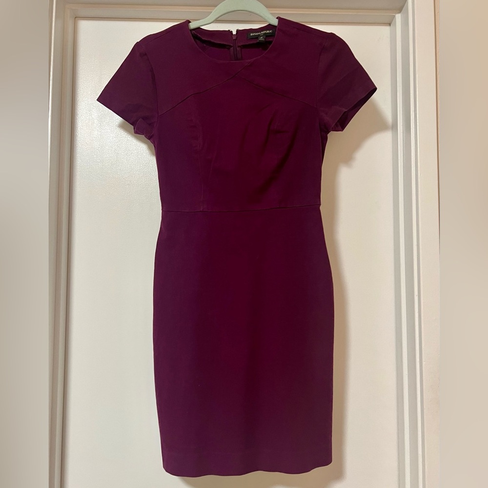 Banana Republic Plum Stretch Dress